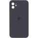 Чехол Silicone Case FULL CAMERA (square side) (для iPhone 12) (Charcoal Gray)
