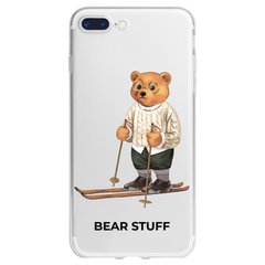 Чехол прозрачный Print Bear Stuff для iPhone 7 Plus/8 Plus Мишка на лыжах