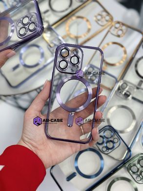 Чехол Shining with MagSafe для iPhone 12 с защитными линзами на камеру Blue