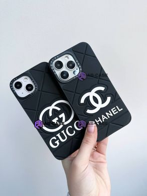 Чехол силиконовый CaseTify Gucci для iPhone 12|12 Pro Black