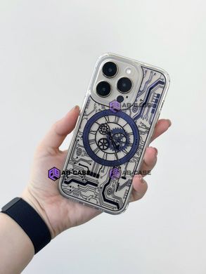 Чехол Clock with MagSafe для iPhone 14 Pro прозрачный Deep Purple