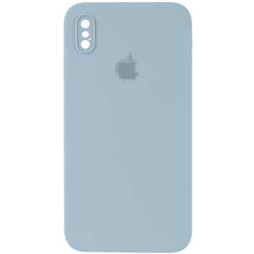 Чехол Silicone Case FULL CAMERA (square side) (для iPhone Xs Max) (Lilac)