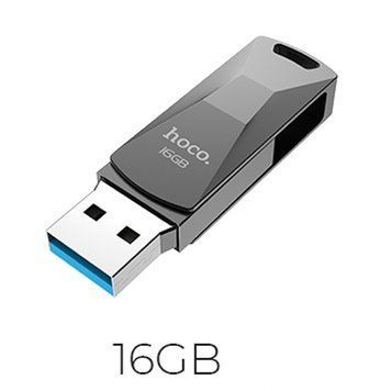 Флеш-накопичувач 16GB USB Hoco UD5 Wisdom High-Speed &mdash; Black
