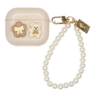 Чохол для AirPods Pro 2 &mdash; Charmed Collection "Teddy Beige & Flower"