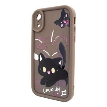 Чехол для iPhone XR &ndash; Pretty Things "Kitties &ndash; Brown"