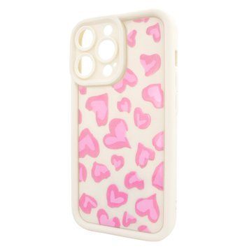 Чохол для iPhone 14 Pro Max &ndash; Pretty Things "Pink Hearts &ndash; White"