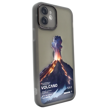 Чохол для iPhone 11 Print Nature Volcano із захисними лінзами на камеру Black