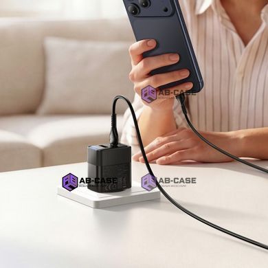 Зарядное устройство 30W (1 USB + 1 Type-C) Hoco CS112A Lounge PD+QC3.0 (Black)