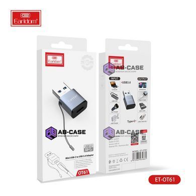 Переходник USB-A на (Type-C) Earldom ET-OT61 &mdash; Black