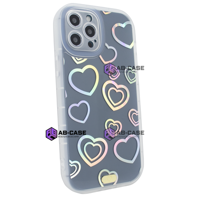 Чехол для iPhone 11 Pro Max Clear Rainbow Heart Big