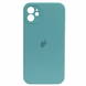 Чехол Silicone Case FULL CAMERA (square side) (для iPhone 12) (Sea Blue)