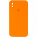 Чехол Silicone Case FULL CAMERA (square side) (для iPhone X/Xs) (Electric Orange)