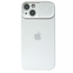 Чехол Silicone with Logo hide camera, для iPhone 13 (White)