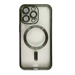 Чехол Shining with MagSafe для iPhone 14 Pro с защитными линзами на камеру Dark Green
