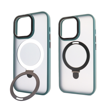 Чохол Matt Guard Magsafe на iPhone 14 Pro Max з підставкою Dark Green