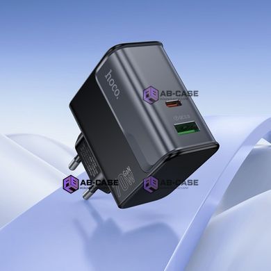 Зарядний пристрій 45W (1 USB + 1 Type-C) Hoco CS74A Star Speed PD+QC3.0 (Midnight Black)