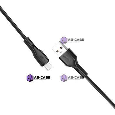 Кабель XO (USB to Type-C) 3A NB230 Rock Series &ndash; Black (1m)