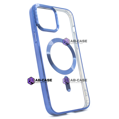 Чехол для iPhone 15 Plus OPEN Shining with MagSafe Dark Blue