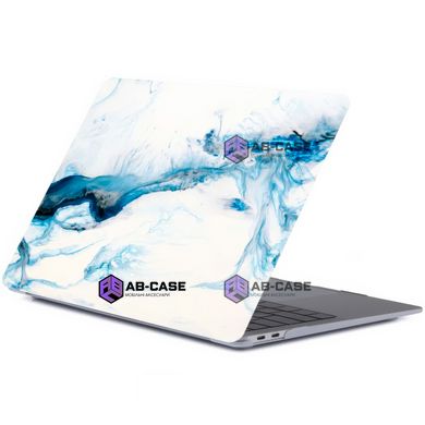 Чохол-накладка для MacBook New Pro 13.3 (A1706,A1708,A1989,A2159,A2289,A2251,A2338,M2 A2338) Print Case - Blue-White