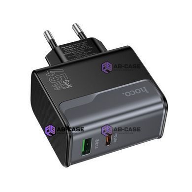 Зарядний пристрій 45W (1 USB + 1 Type-C) Hoco CS74A Star Speed PD+QC3.0 (Midnight Black)