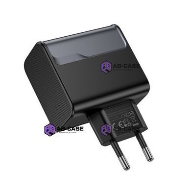Зарядний пристрій 45W (1 USB + 1 Type-C) Hoco CS74A Star Speed PD+QC3.0 (Midnight Black)