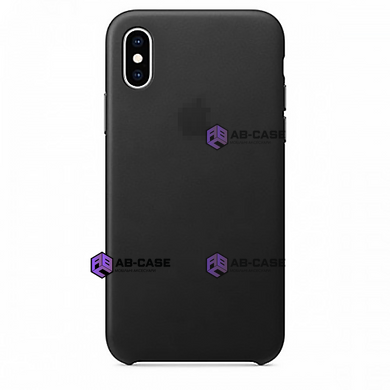 Шкіряний чохол Leather Case Black на iPhone X/Xs