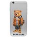 Чехол прозрачный Print Bear Stuff для iPhone 6 Plus/6s Plus Мишка в дубленке