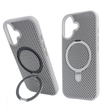 Чохол для iPhone 17 : Nofelet Carbon MagSafe з підставкою &ndash; Titanium Gray