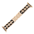 Ремешок Chance Band для Apple Watch : 38mm | 40mm | 41mm | [42mm Series 10-12] &ndash; браслет металлический с кожой Rose Gold - Black