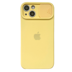 Чехол Silicone with Logo hide camera, для iPhone 13 (Yellow)