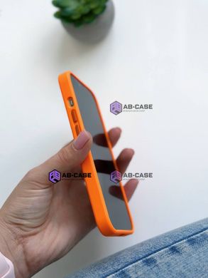 Чехол для iPhone 14 Guard Stand Camera Lens с линзами и подставкой Orange