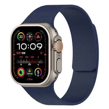Ремешок для Apple Watch 42/44/45/46/49mm : Pebbled Magnetic Band &ndash; Midnight Blue