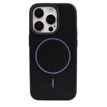 Чехол для iPhone 15 Pro Max : Grain Silicone with MagSafe &ndash; Black
