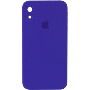 Чохол Silicone Case FULL CAMERA (square side) (на iPhone Xr) (Ultraviolet)