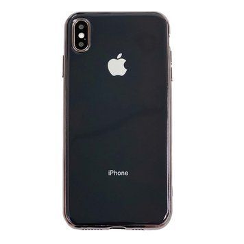 Чохол Silicone Glass Case (на iPhone XS MAX, Charcoal Gray)