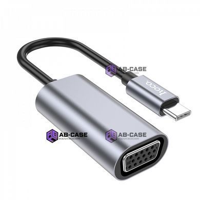Перехідник Type-C на (VGA) Hoco UA21 &mdash; Metal Gray