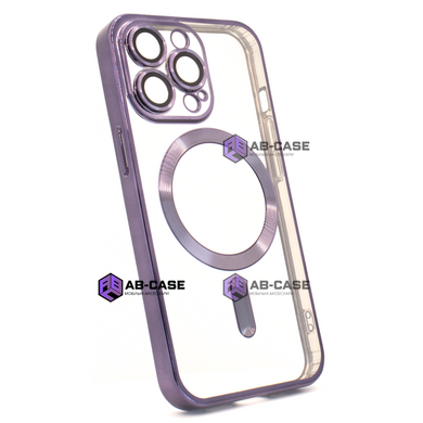 Чехол Shining with MagSafe для iPhone 12 Pro Max с защитными линзами на камеру Deep Purple