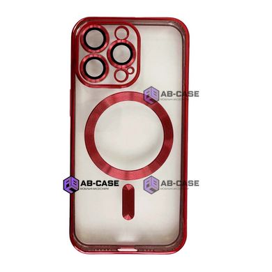 Чехол для iPhone 15 Pro Shining with MagSafe с защитными линзами на камеру Red