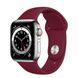 Силиконовый ремешок для Apple Watch (42mm, 44mm, 45mm, 46mm, 49mm №52 Marsala, S)