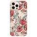 Чохол прозорий Print Flowers на iPhone 13 Pro Max Цветы