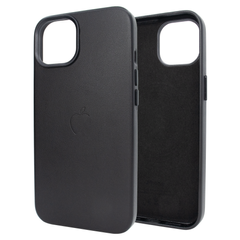 Чохол для iPhone 14 Leather Case PU with Magsafe Black
