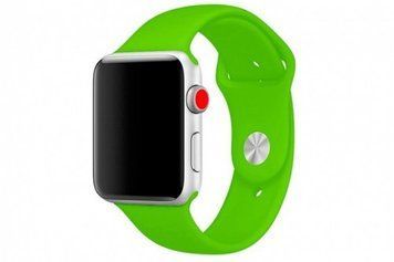 Силиконовый ремешок Sport Band для Apple Watch : 38mm | 40mm | 41mm | [42mm Series 10-12] &ndash; №66 Neon Green