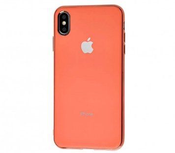 Чохол Silicone Glass Case (на iPhone XS MAX, Coral)