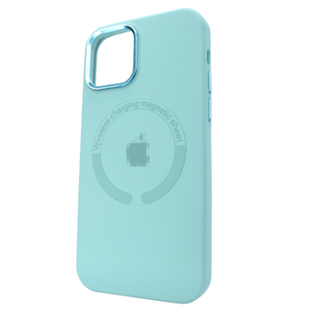 Чохол для iPhone 13 Silicone case with MagSafe Metal Camera Virid