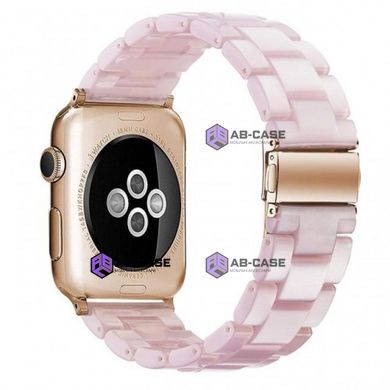 Янтарний ремінець на Apple Watch (42mm, 44mm, 45mm, 49mm Pink Resin)