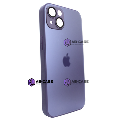 Чехол стеклянный для iPhone 14 Plus AG Glass with Magsafe с защитой камеры Deep Purple
