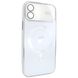Чехол для iPhone 12 матовый NEW PC Slim with MagSafe case с защитой камеры White