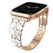 Ремешок Flower Steel Band для Apple Watch 38|40|41mm Rose Gold - White 1