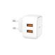 Зарядное устройство 12W (2 USB) XO L61 QC3.0 с кабелем USB - Lightning (White) 4