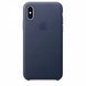 Шкіряний чохол Leather Case Midnight Blue на iPhone X/Xs